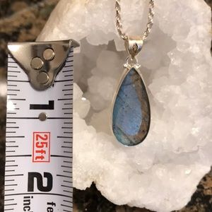 STERLING SILVER FACETED GENUINE LABADORITE 270 NWT